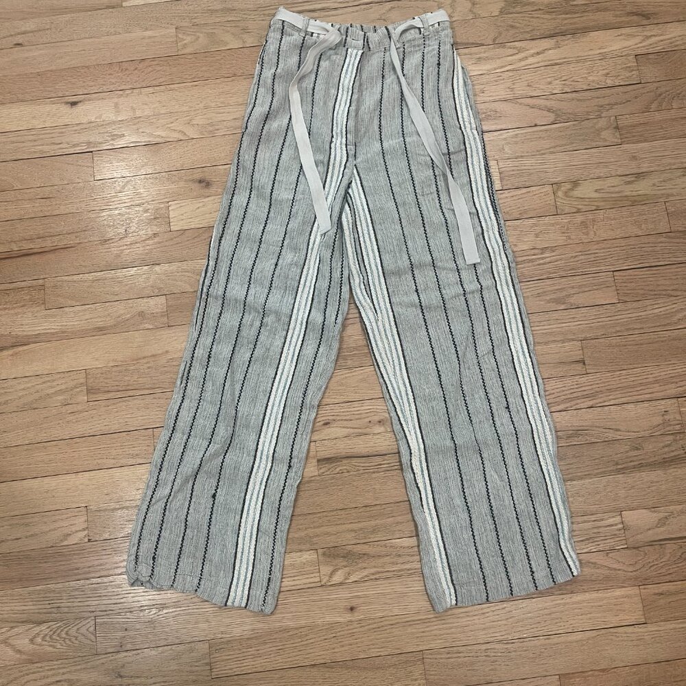 Free People Take Me To Paris Low Back Striped PANTS ONLY NWOT Size Large - Picture 7 of 10